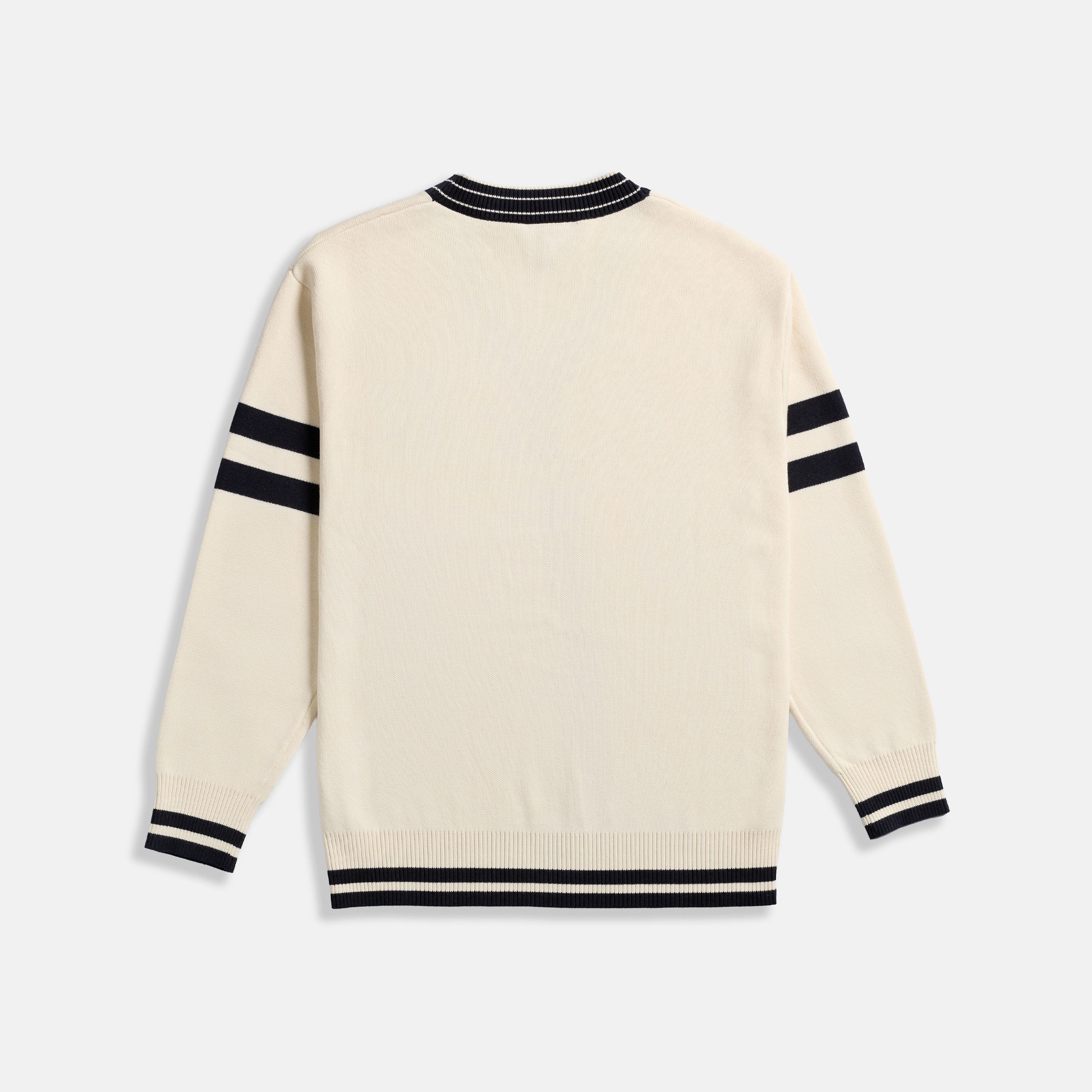 Marc Nolan Cream/Navy Varsity Sweater - Unisex
