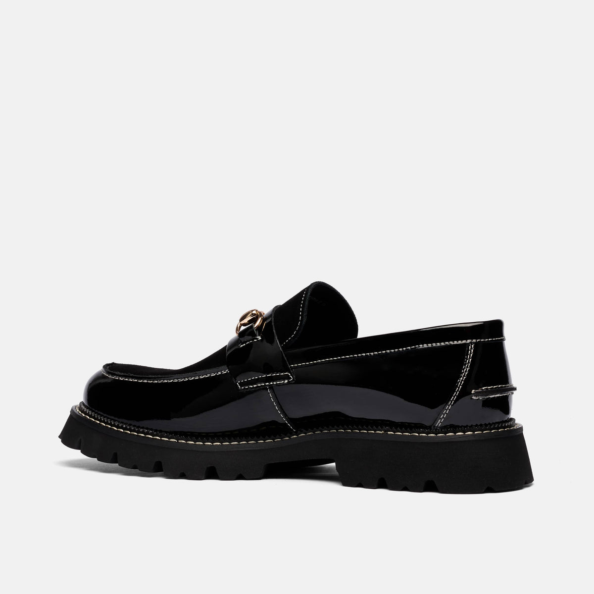 Black Menswear The Gentleman II Black Patent Bit Loafer
