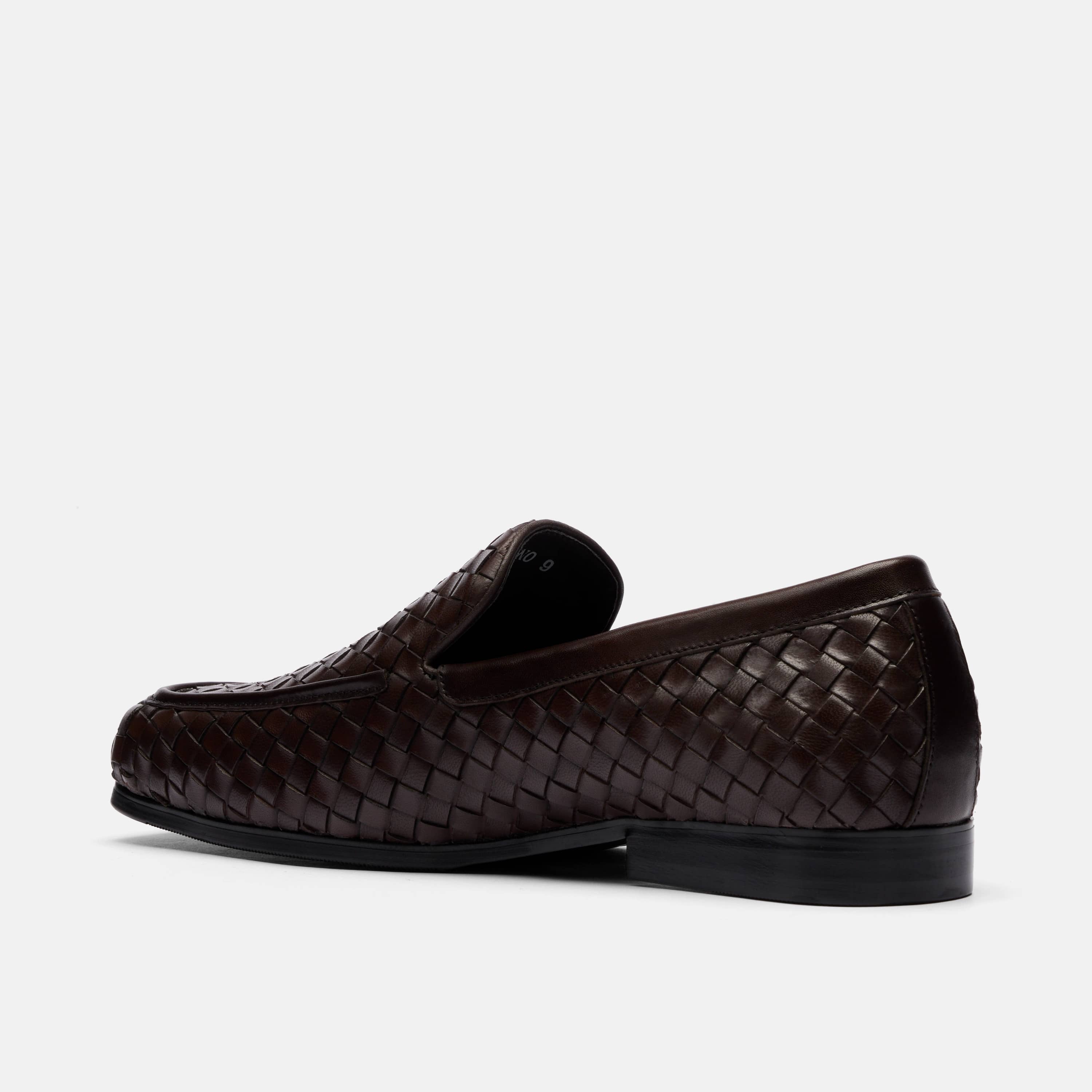 靴 NEU_IN_ /Square toe loafers Torino Espresso Woven Square Toe Loafers