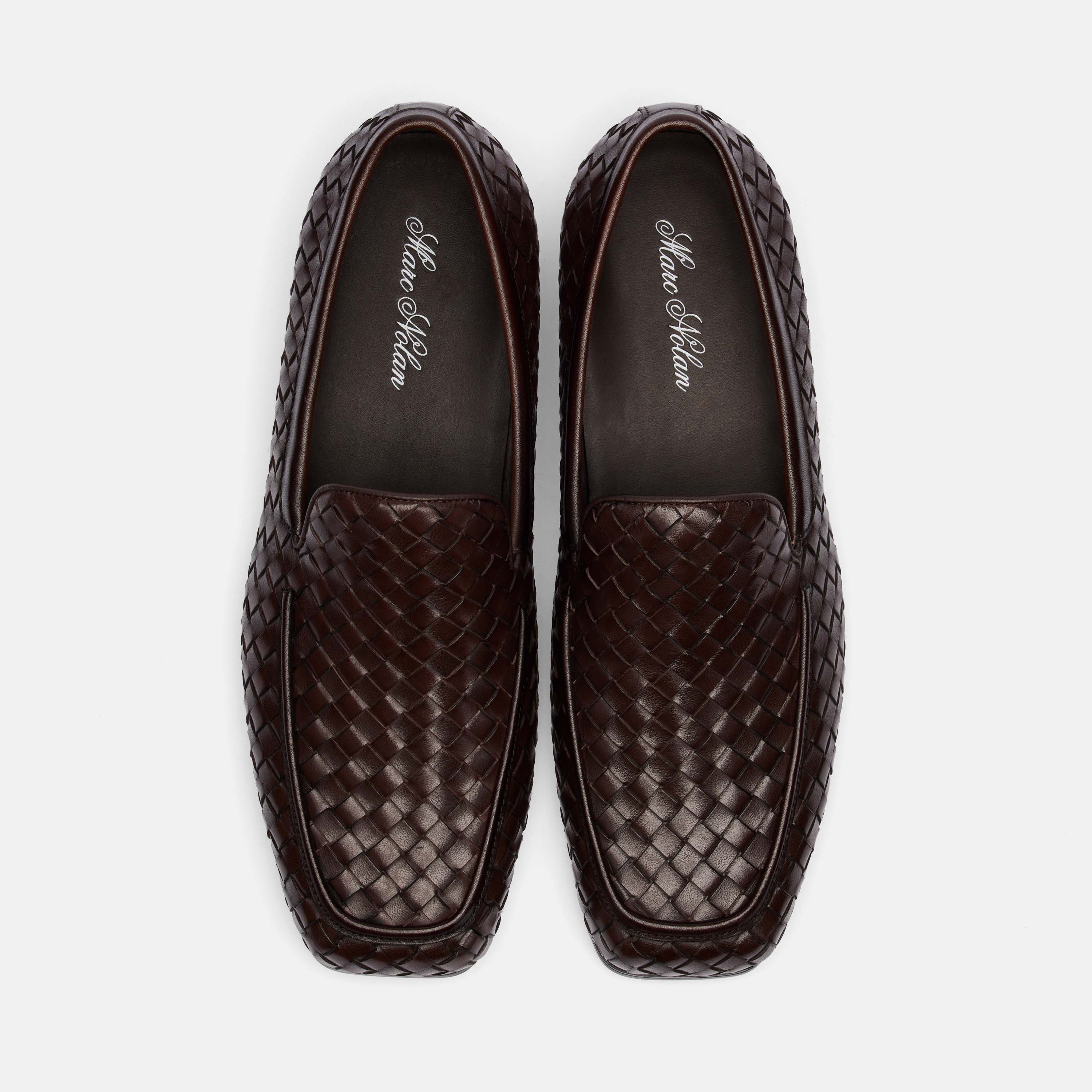 Torino Espresso Woven Square Toe Loafers