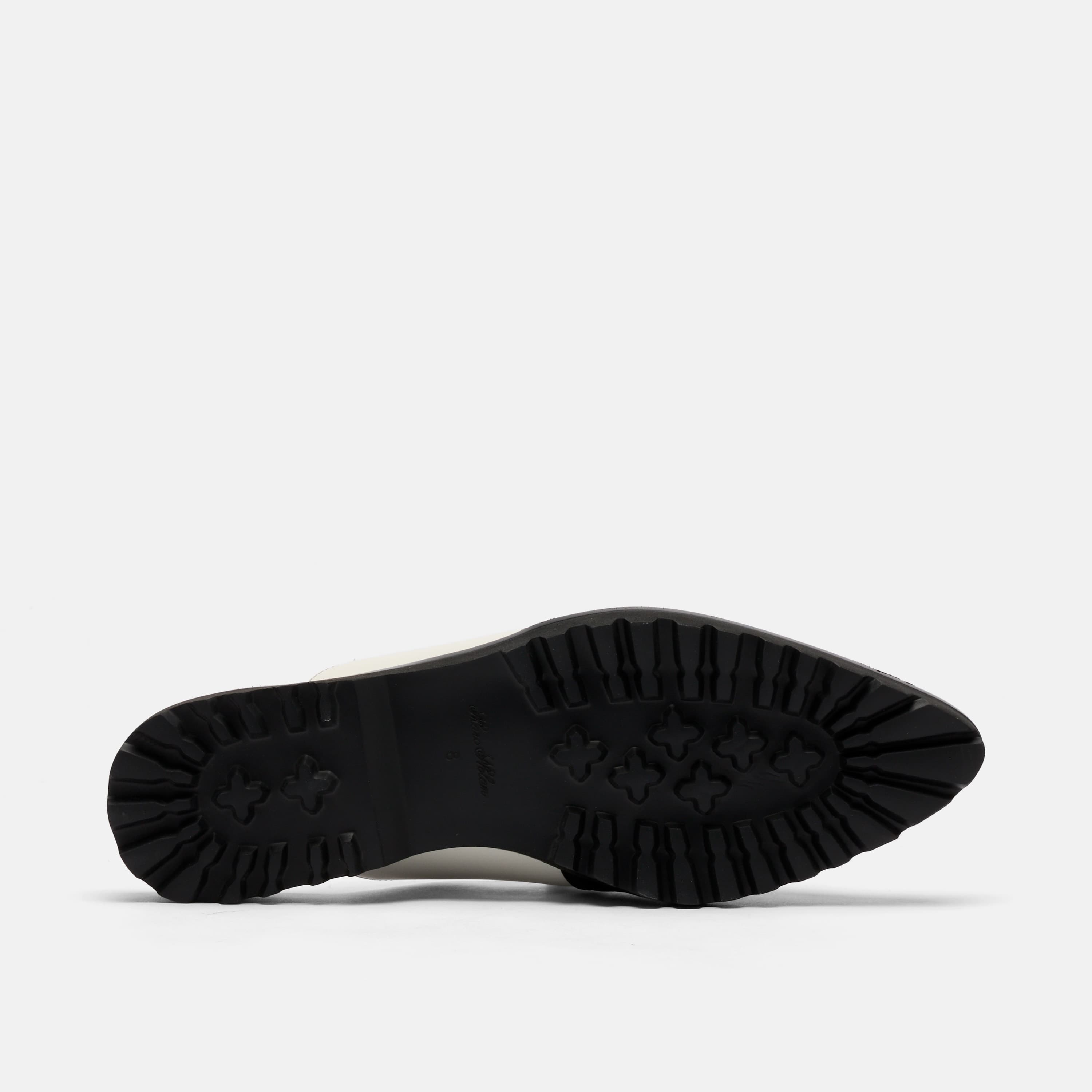 Vera Black/White Leather Oxford Mules