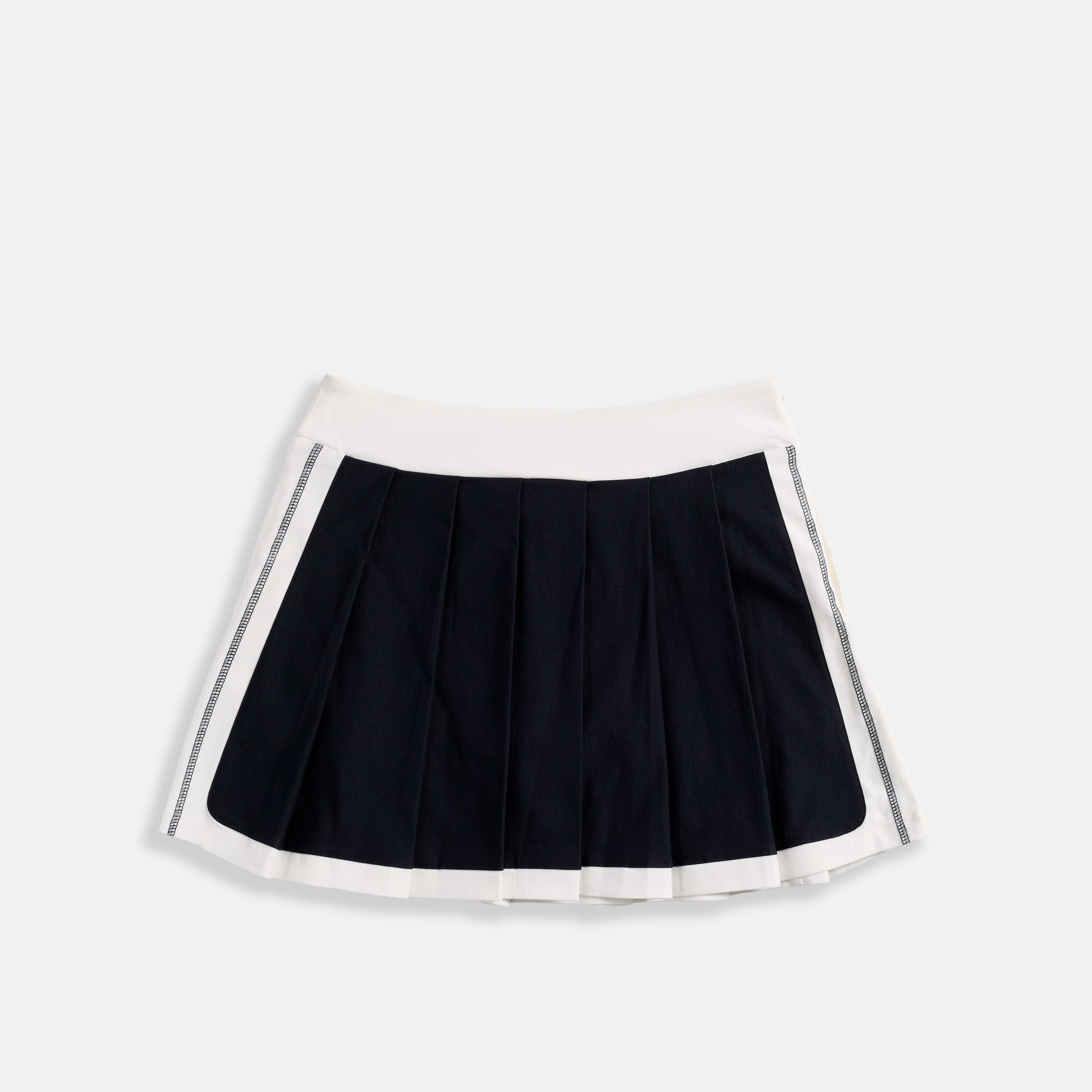 Women's Pleated Tennis Skirt - Navy/White
