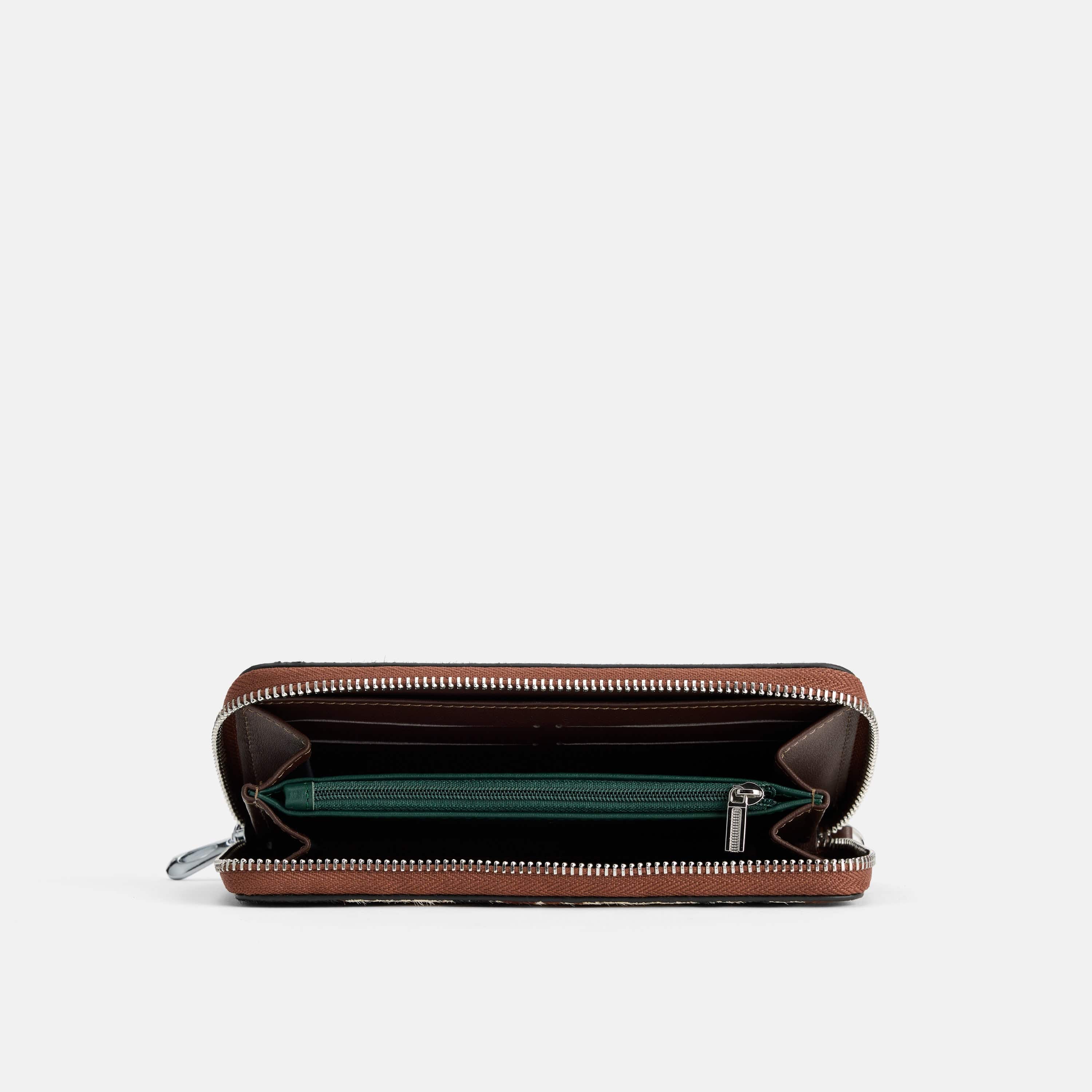 Marc Nolan Leather Zipper Wallet - Dark Horse