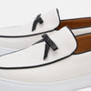 Odell White Leather Belgian Loafer Sneakers