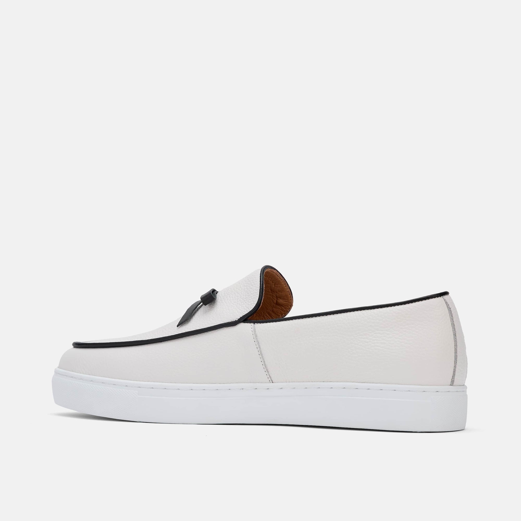 Odell White Suede Belgian Loafer Sneakers