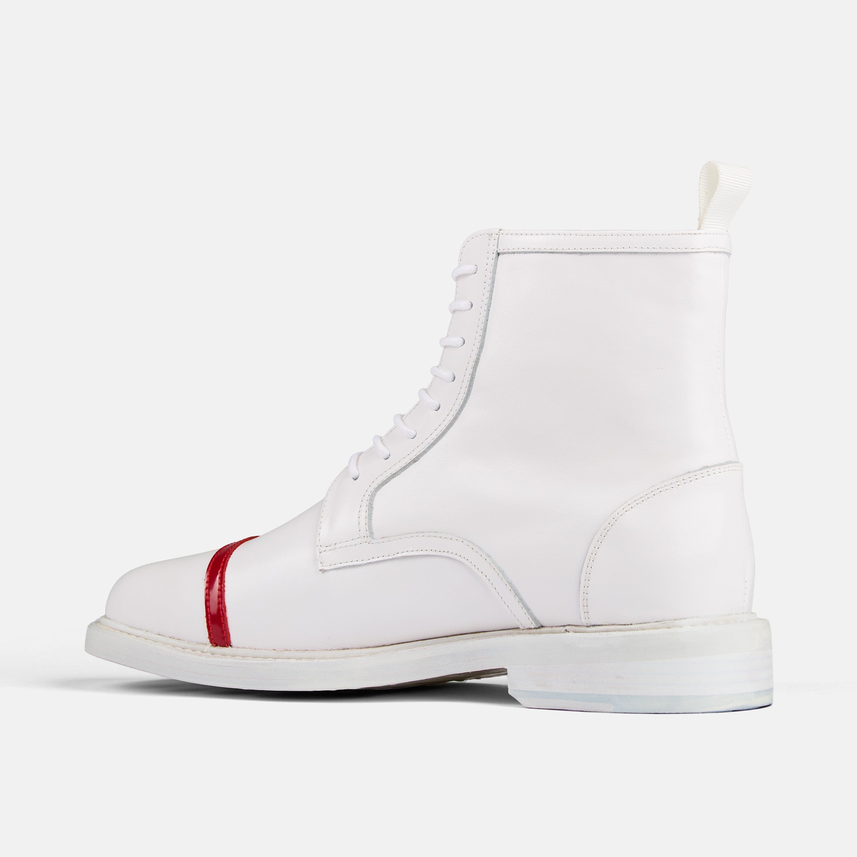 Lincoln White Cap Toe Boots