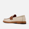 Calum White Leather Penny Loafers