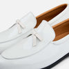 Odell White Patent Leather Belgian Loafers