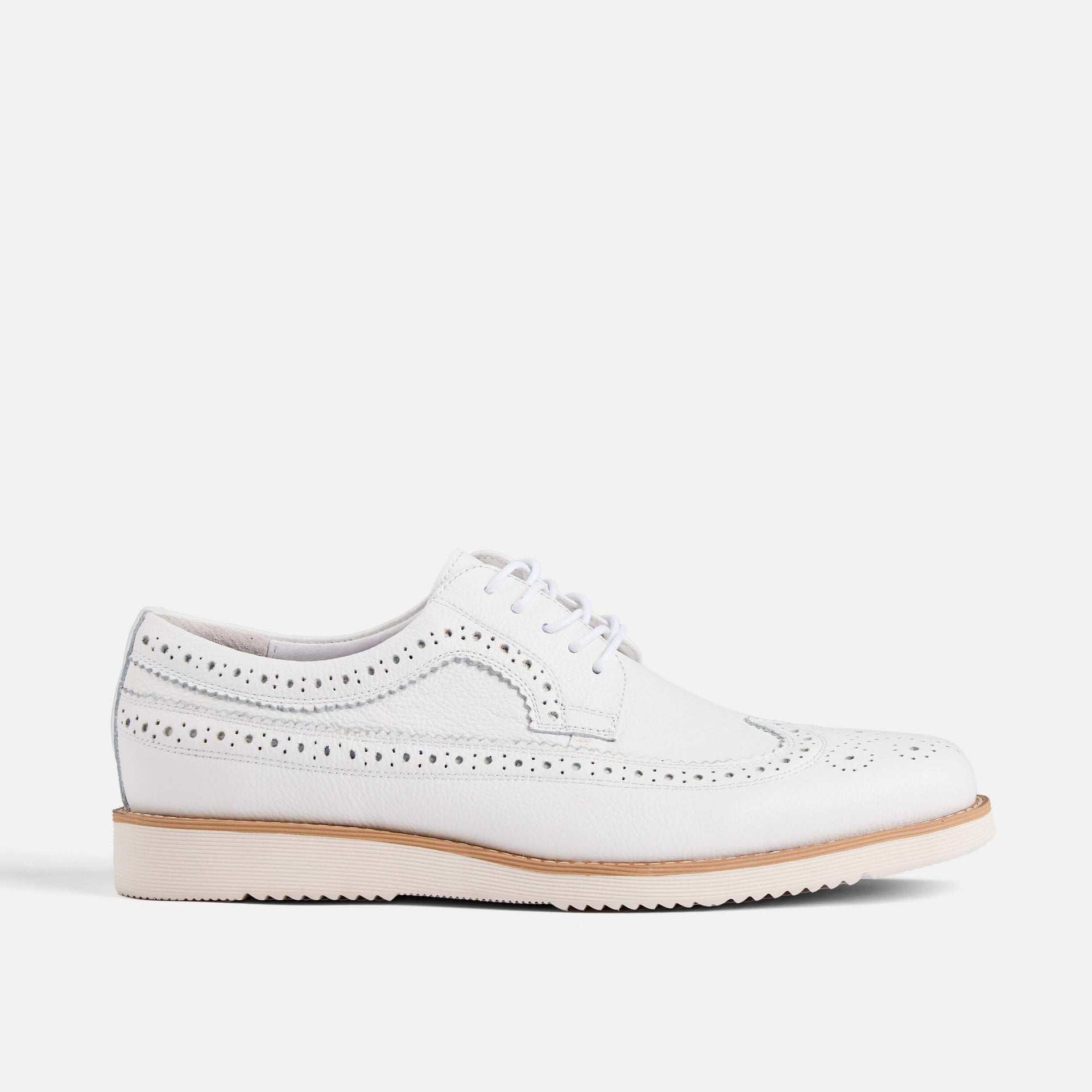 Alexander White Tan Leather Longwing Sneakers