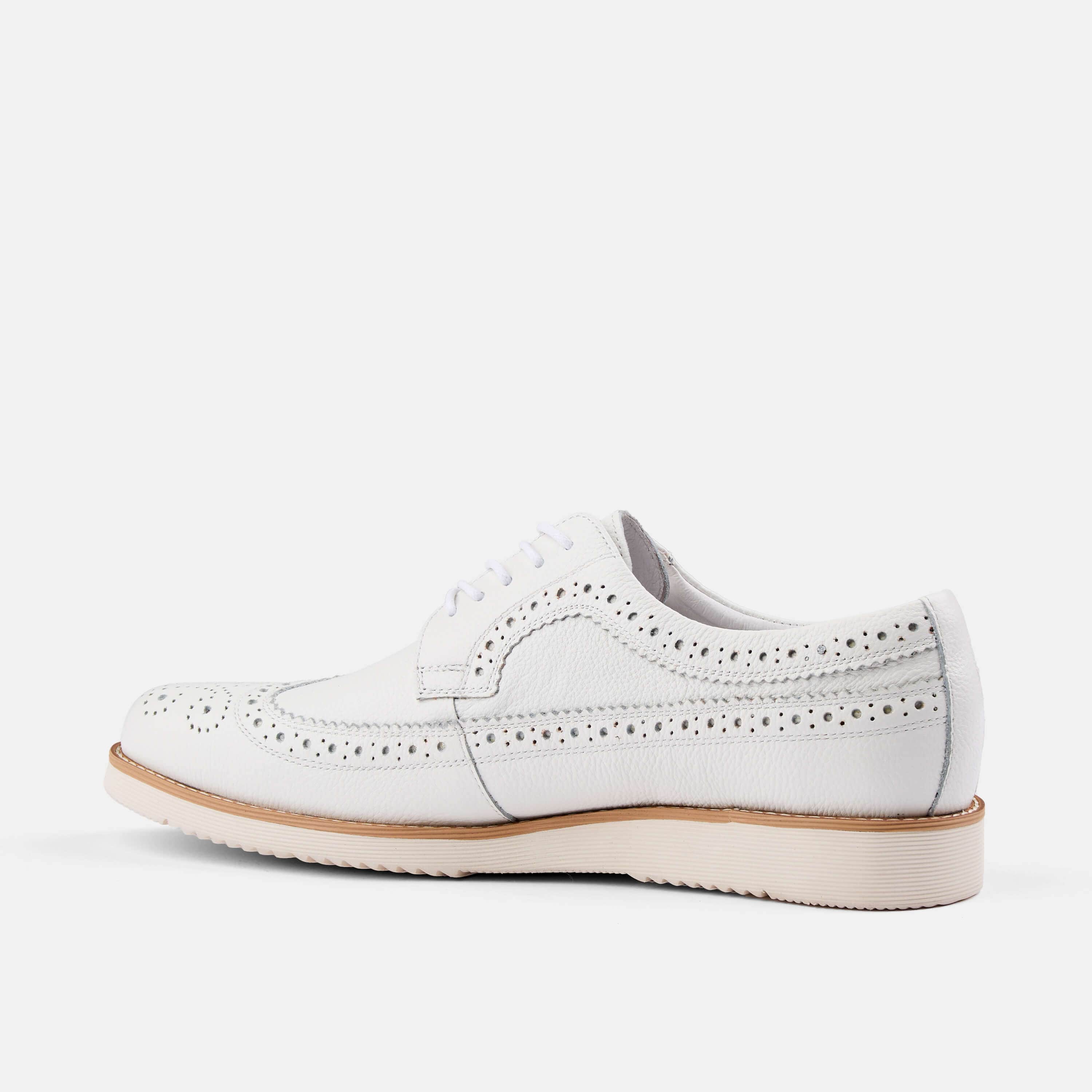 Alexander White Tan Leather Longwing Sneakers