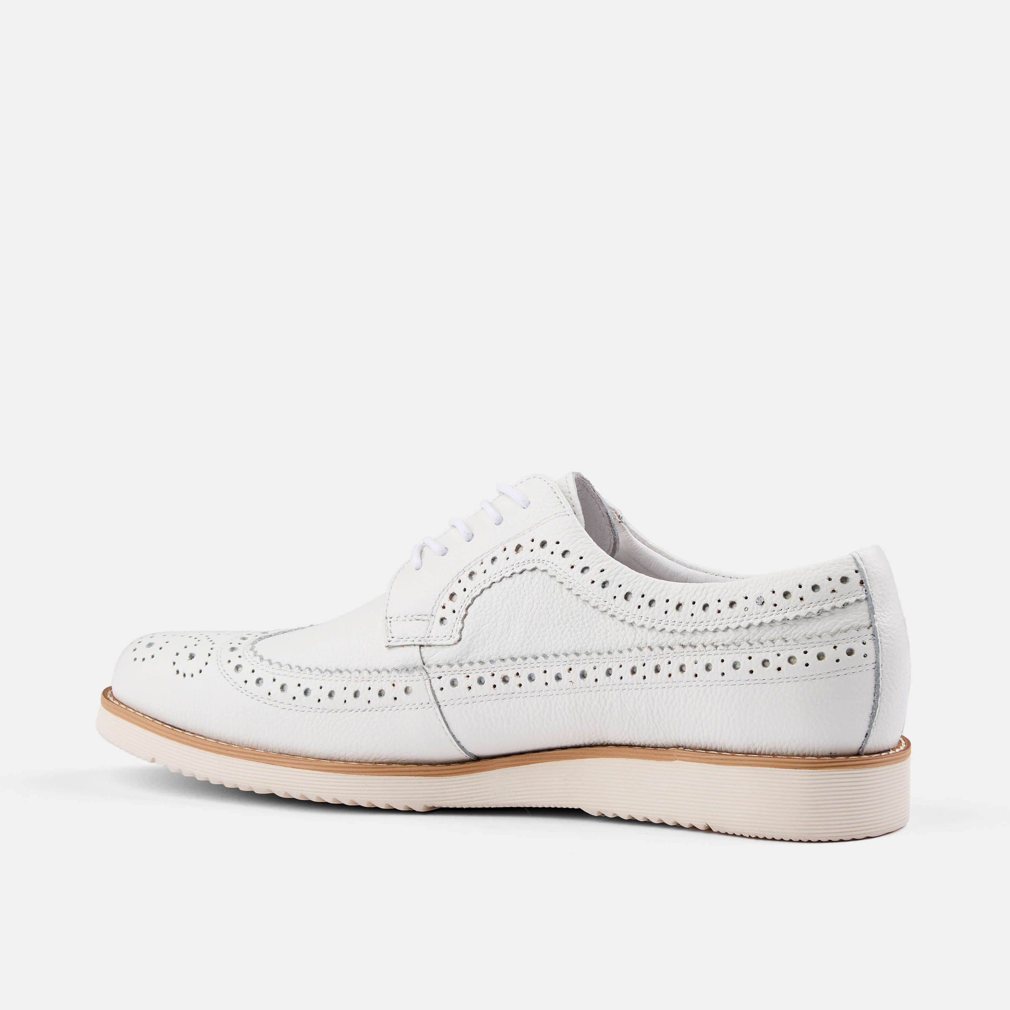 Alexander White/Tan Leather Longwing Sneakers