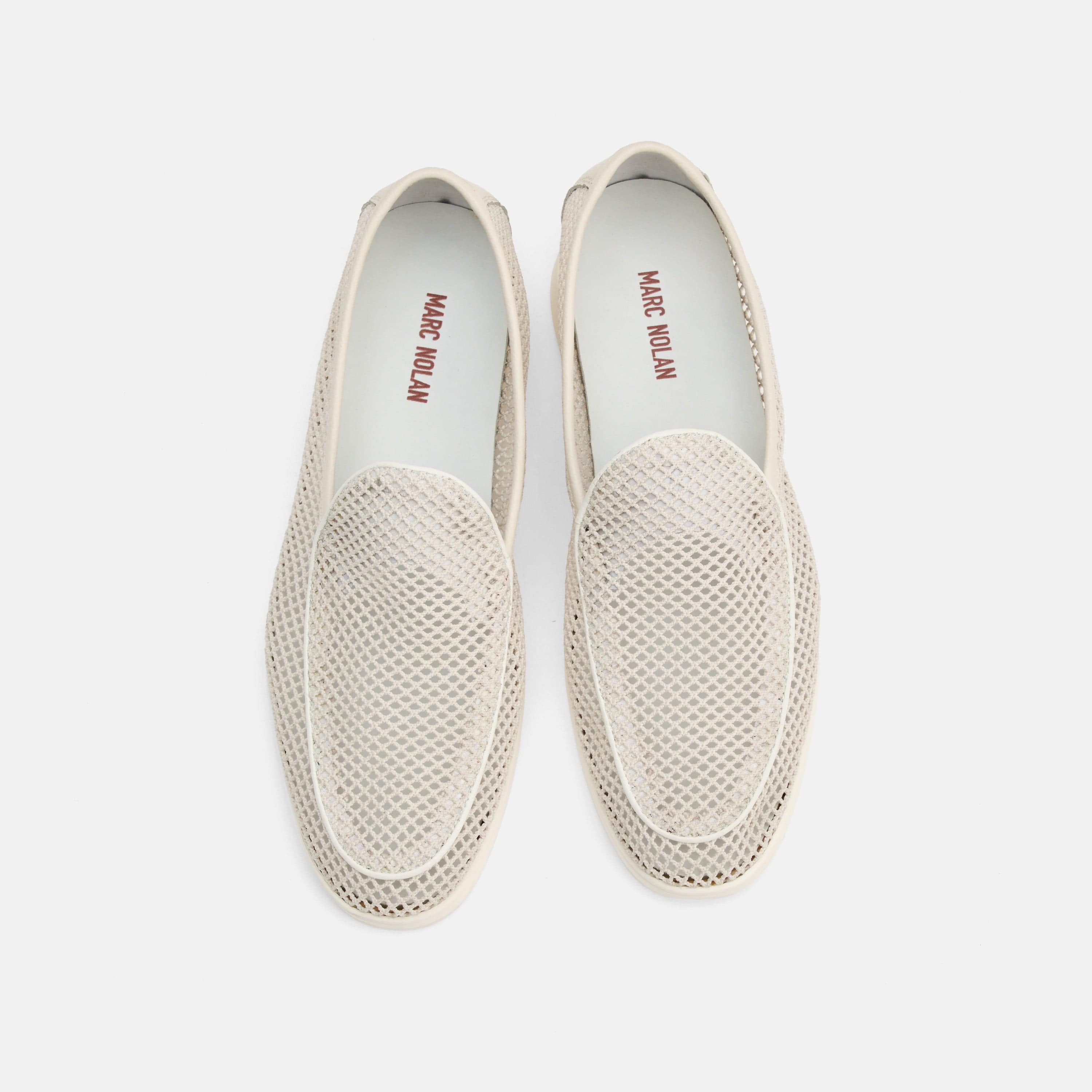 Alessandro White Mesh Venetian Loafers
