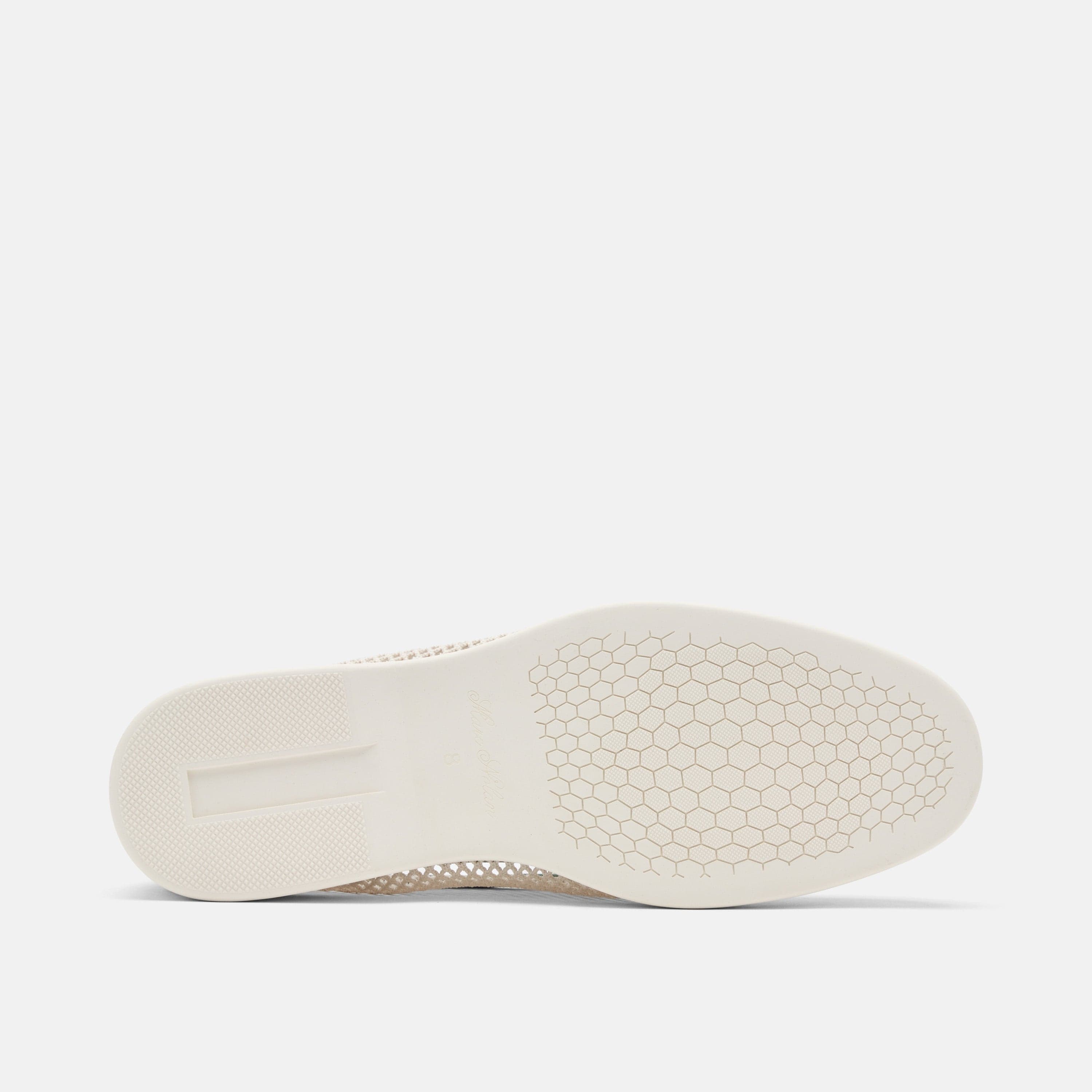 Alessandro White Mesh Venetian Loafers