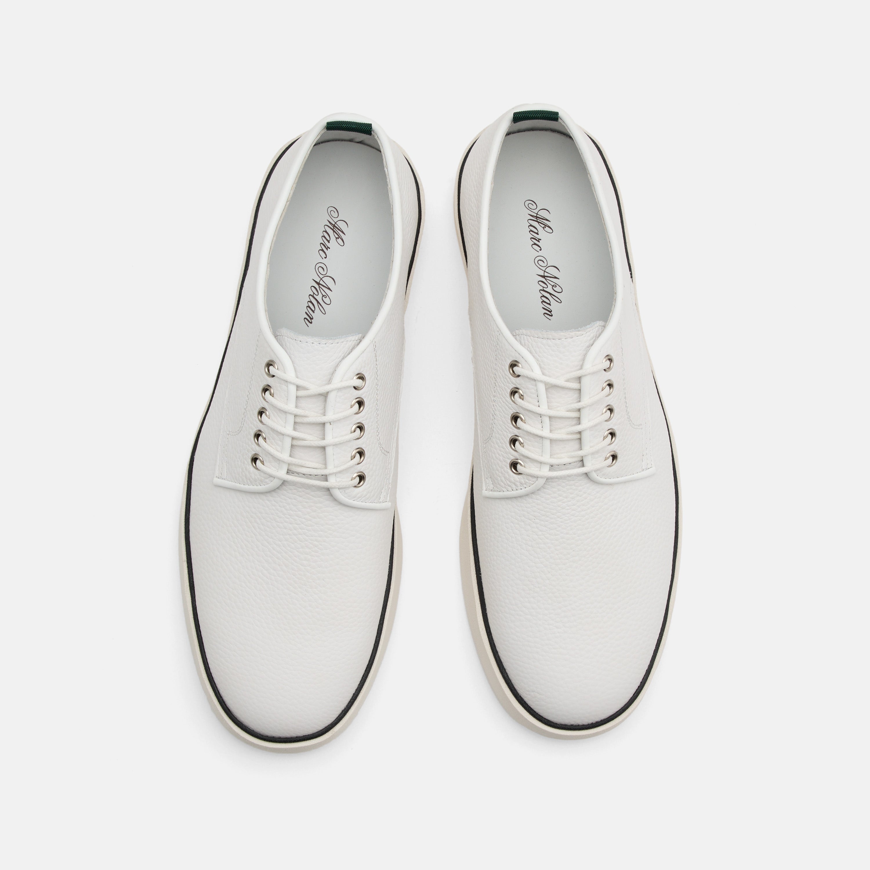 Deion White Leather Derby Sneakers