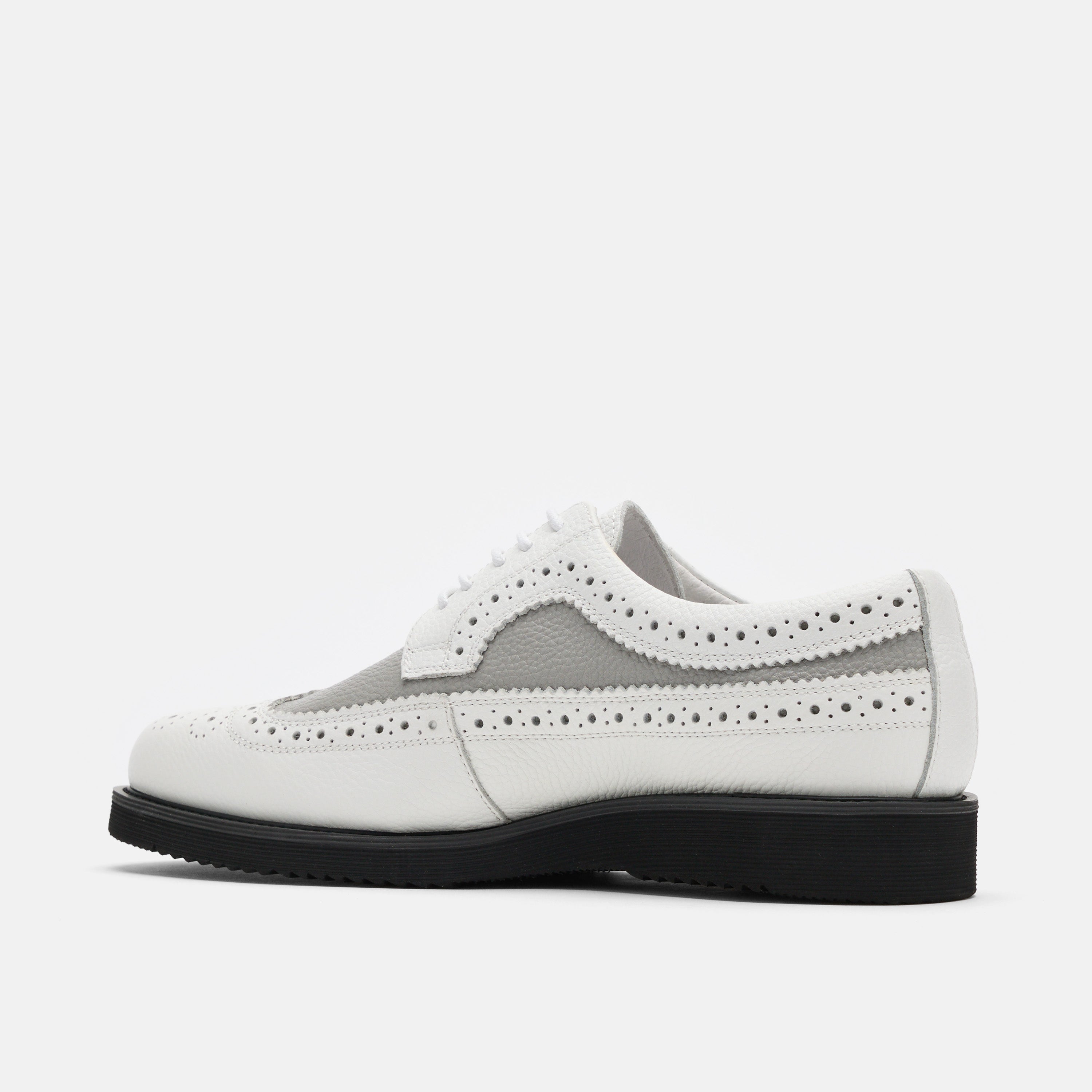 Alexander White/Grey Leather Longwing Sneakers