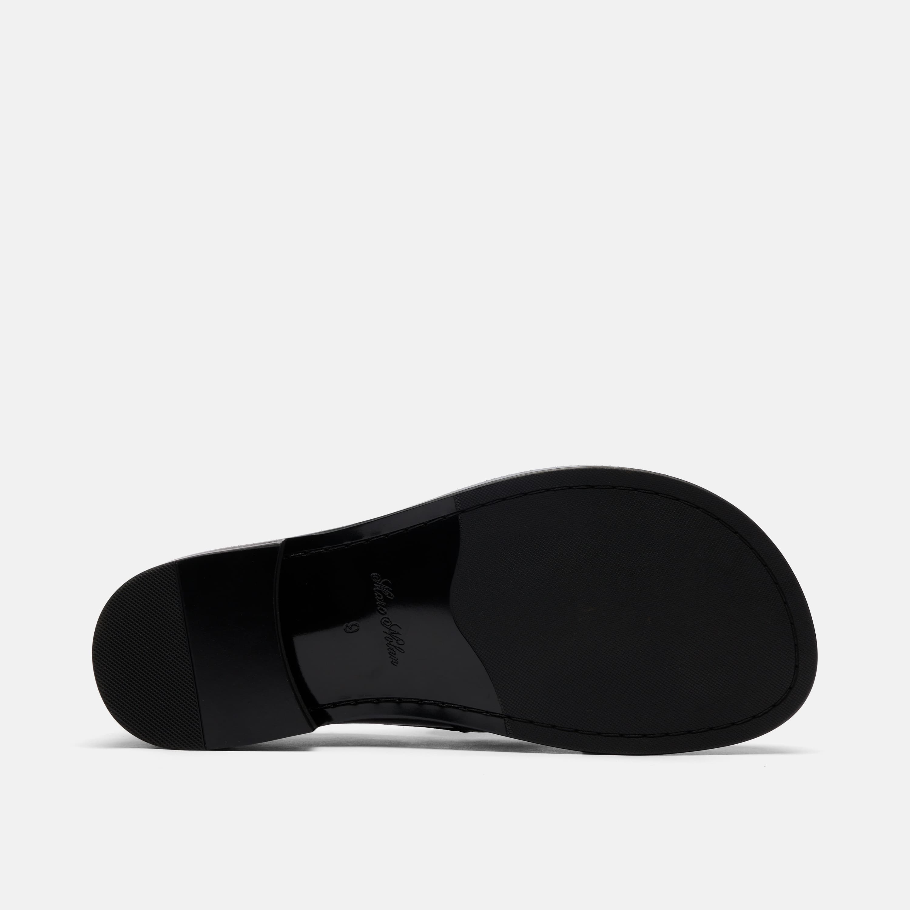 Wildheart Black Leather Penny Loafers