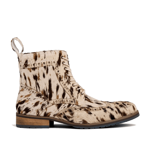 Belmont Appaloosa Wingtip Combat Boots