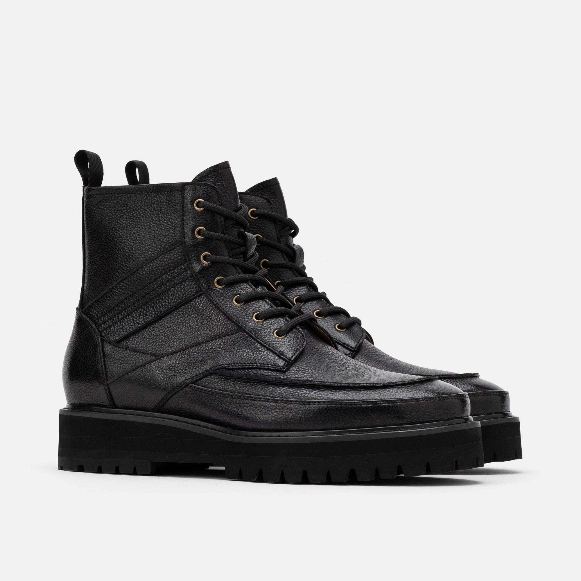 Washington Black Lug Boots