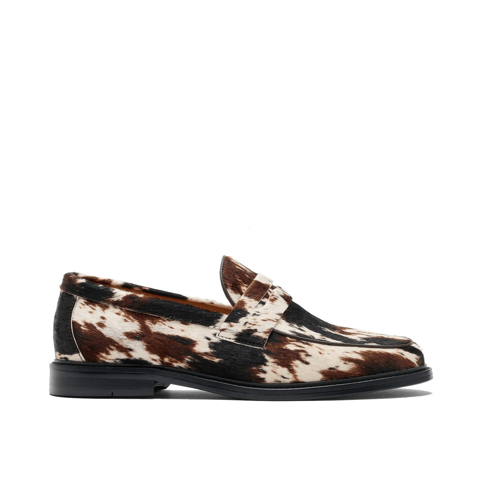 Calum Dark Horse Pony Hair Penny Loafers