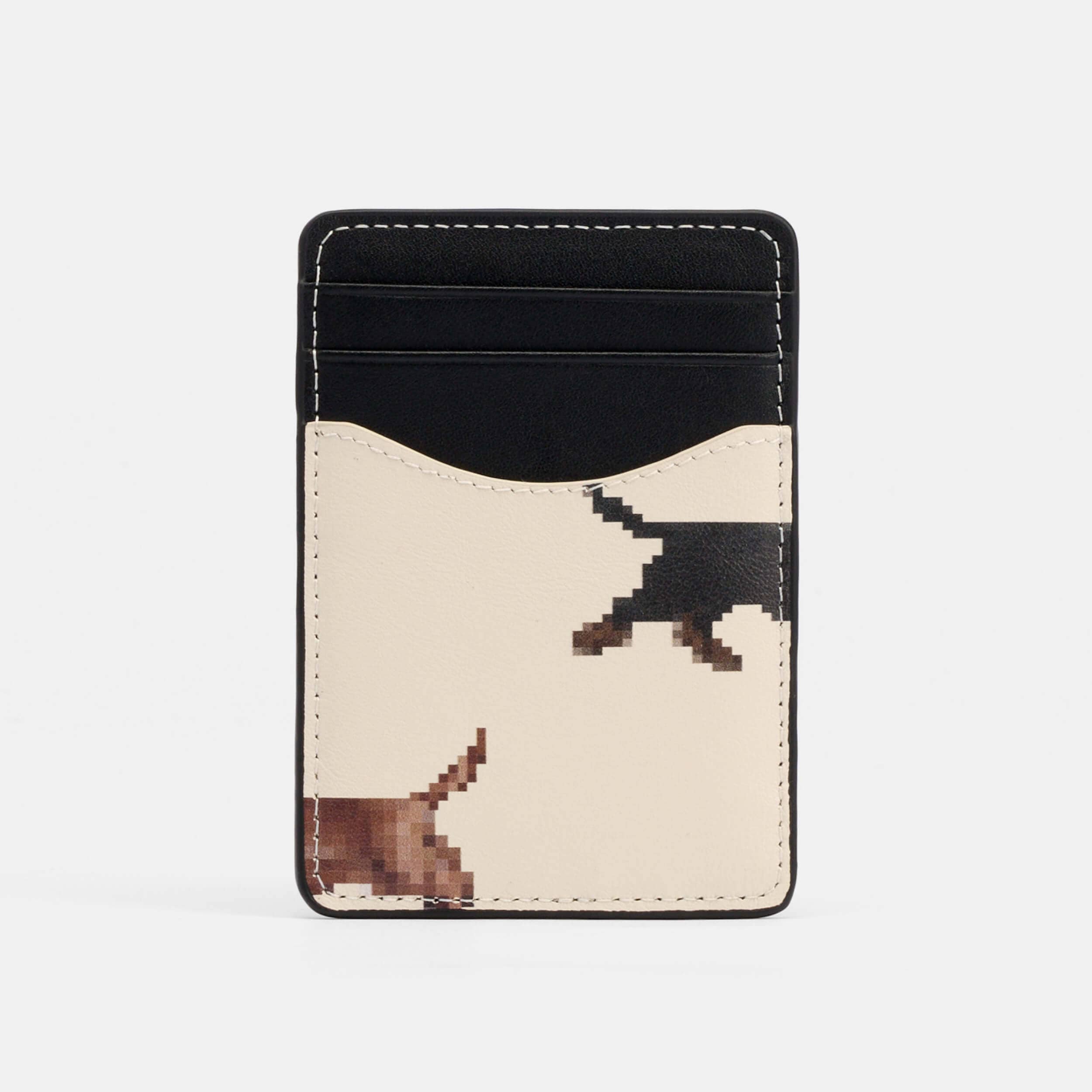 Marc Nolan Dogs Leather Card Holder - Black