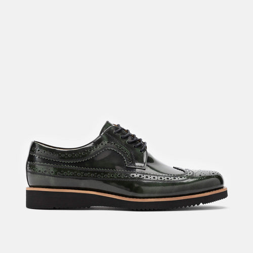 Alexander Green Patent Leather Longwing Sneakers