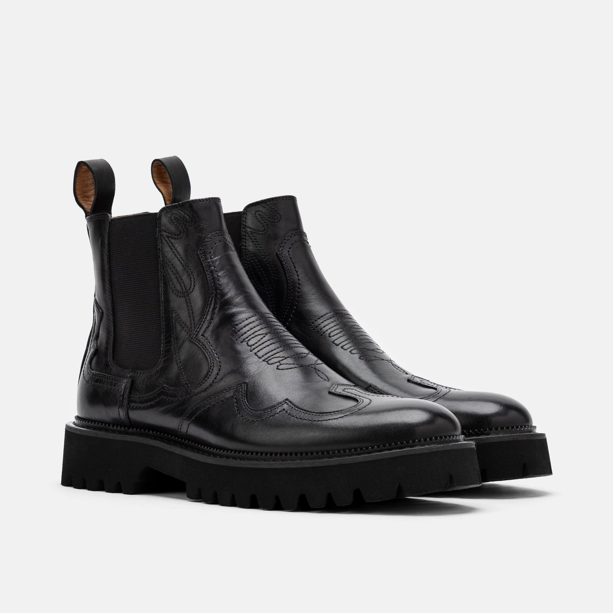 Dax Midnight Black Leather Chelsea Boots