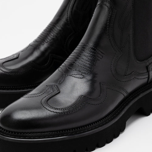 Dax Midnight Black Leather Chelsea Boots