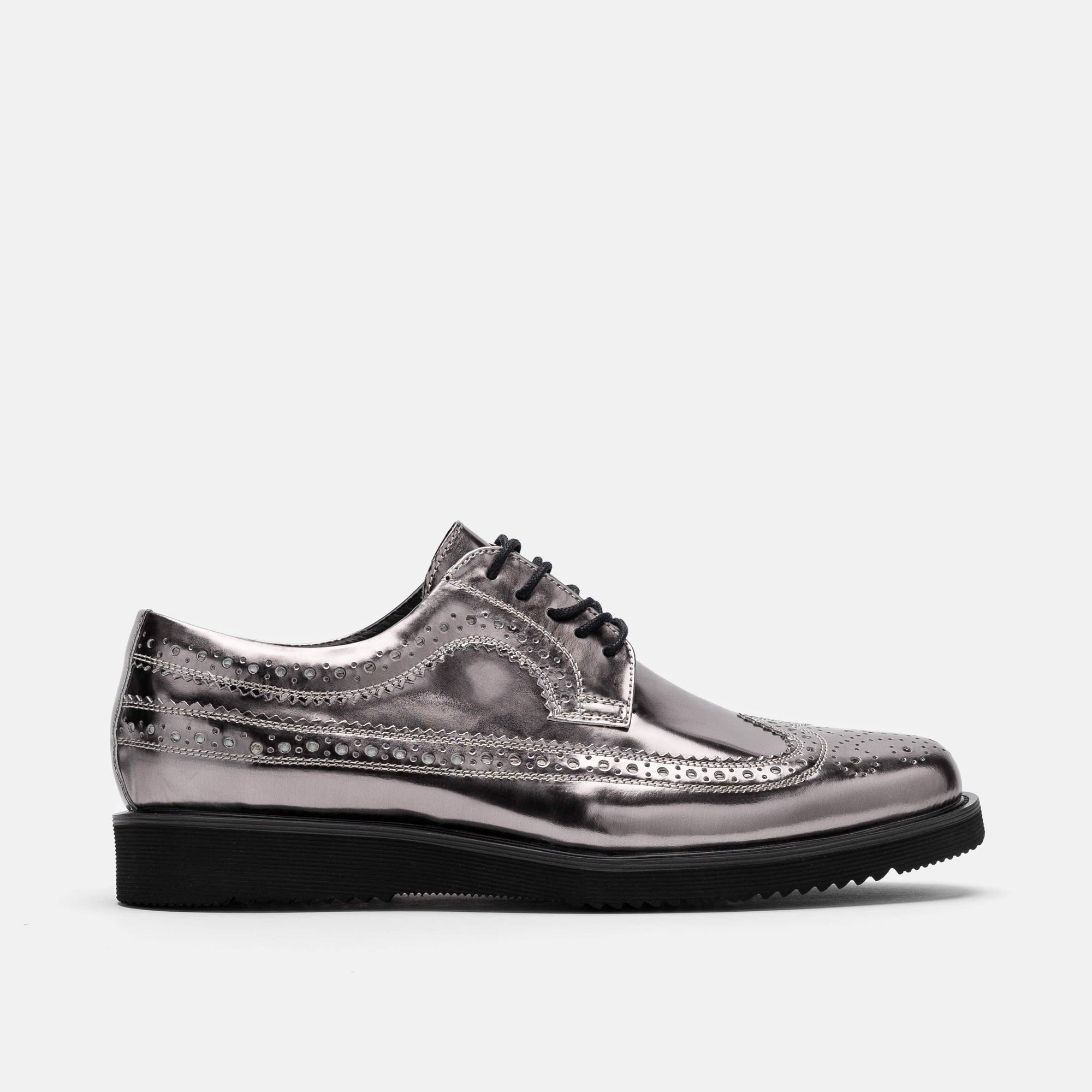 Alexander Silver Patent Leather Longwing Sneakers