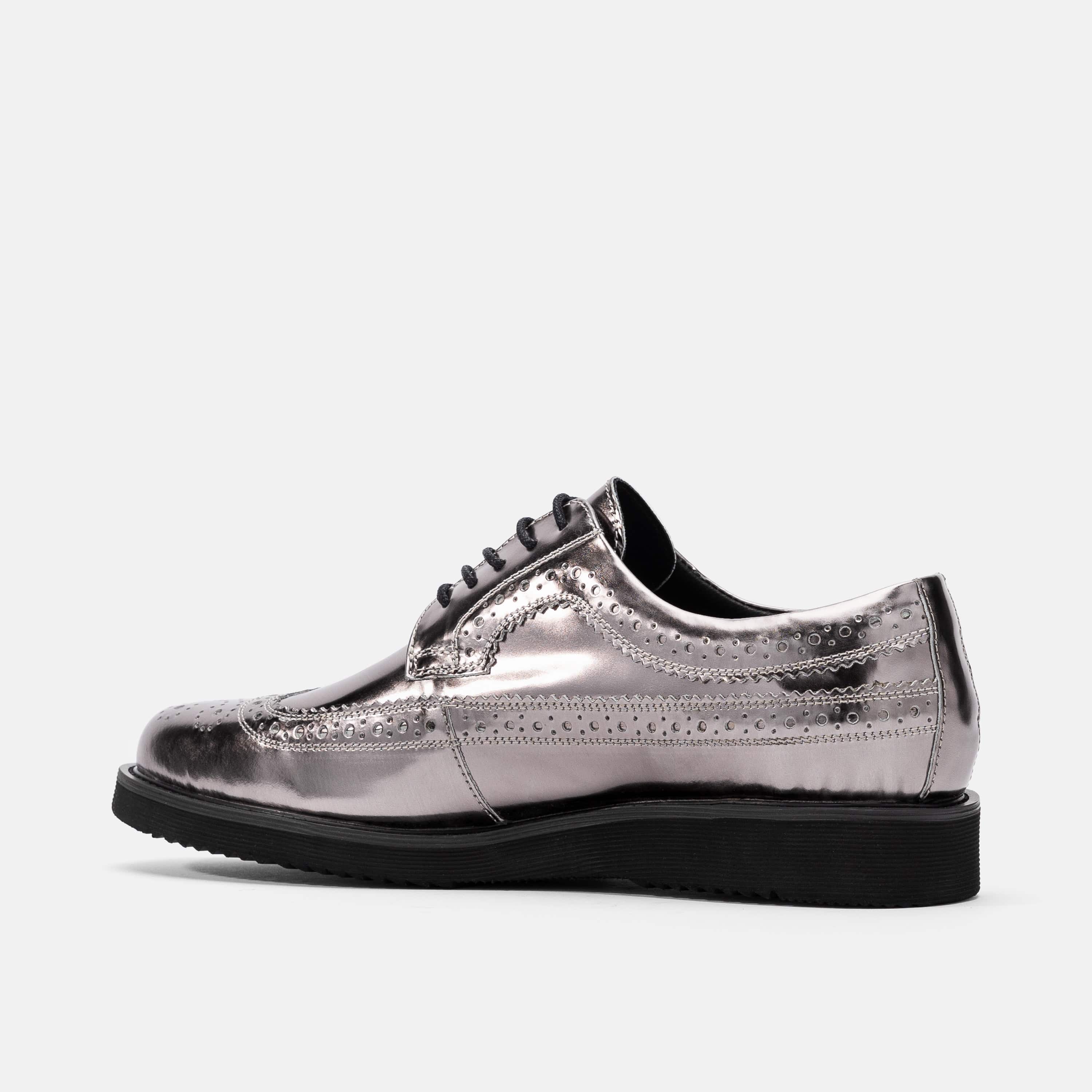 Alexander Silver Patent Leather Longwing Sneakers