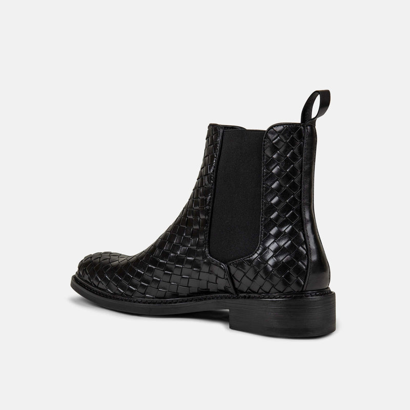 Woven Leather Chelsea Boots - Nolan