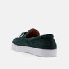 Odell Sacramento Green Leather Belgian Loafer Sneakers