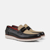 Abe Charcoal Grey Leather Penny Loafers