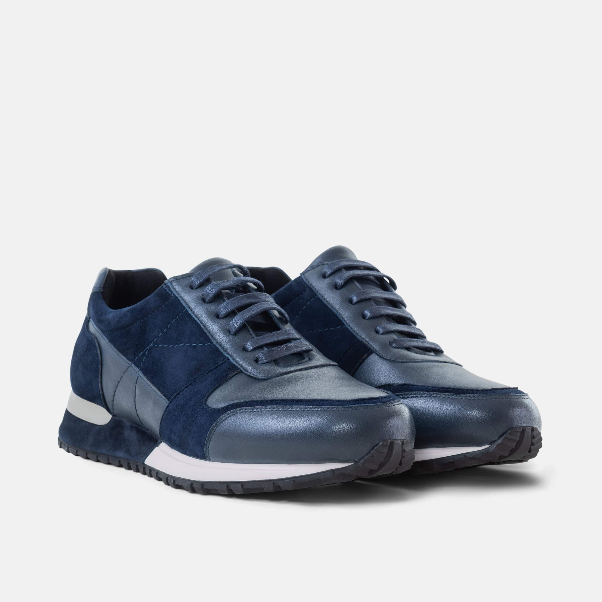 Ash Navy Leather Trainers