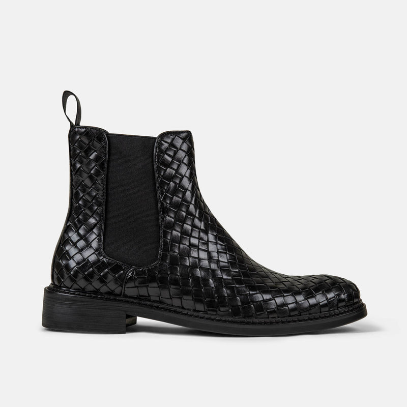 Woven Leather Chelsea Boots - Nolan