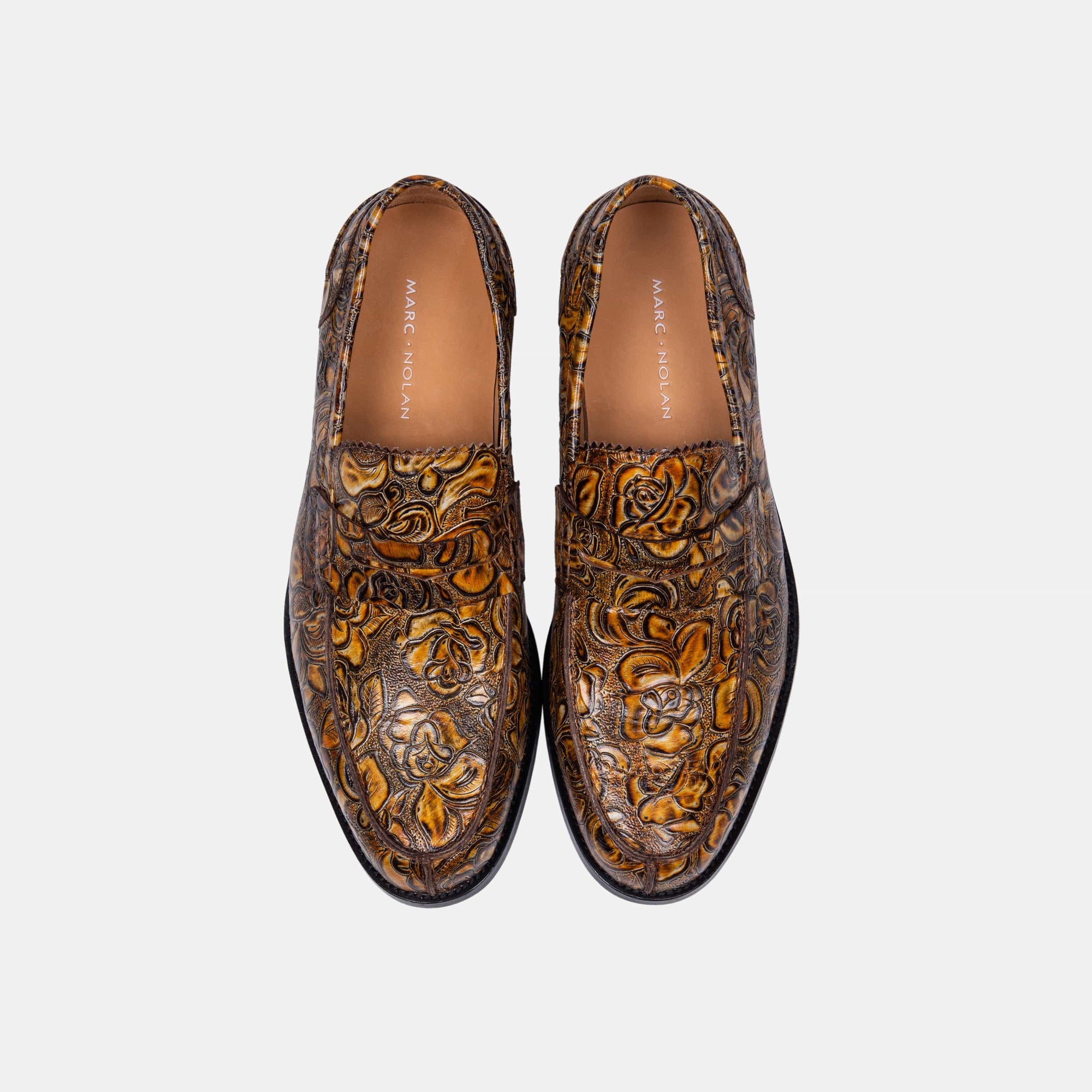 Abe Goldenrod Leather Penny Loafers - Marc