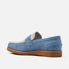 Abe Baby Blue Suede Penny Loafers