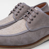 Beau Moc Toe Gray Suede Derby Shoes