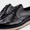 Jasper Black Leather Wingtip Sneakers 2.0