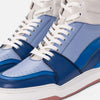 Poseidon Blue Tides Leather High Top Sneakers