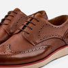 Jasper Cognac Leather Wingtip Sneakers 2.0