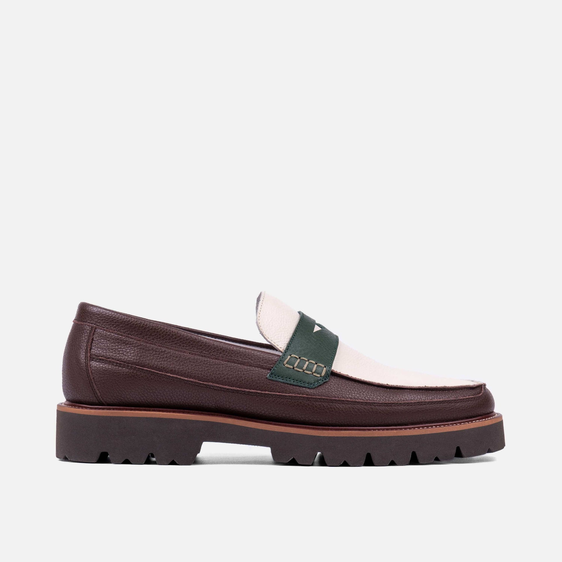 Adler Chocolate Leather Penny Loafers - 6 / Chocolate / Leather