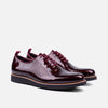 Oscar Burgundy Patent Leather Wholecut Brogue Sneakers