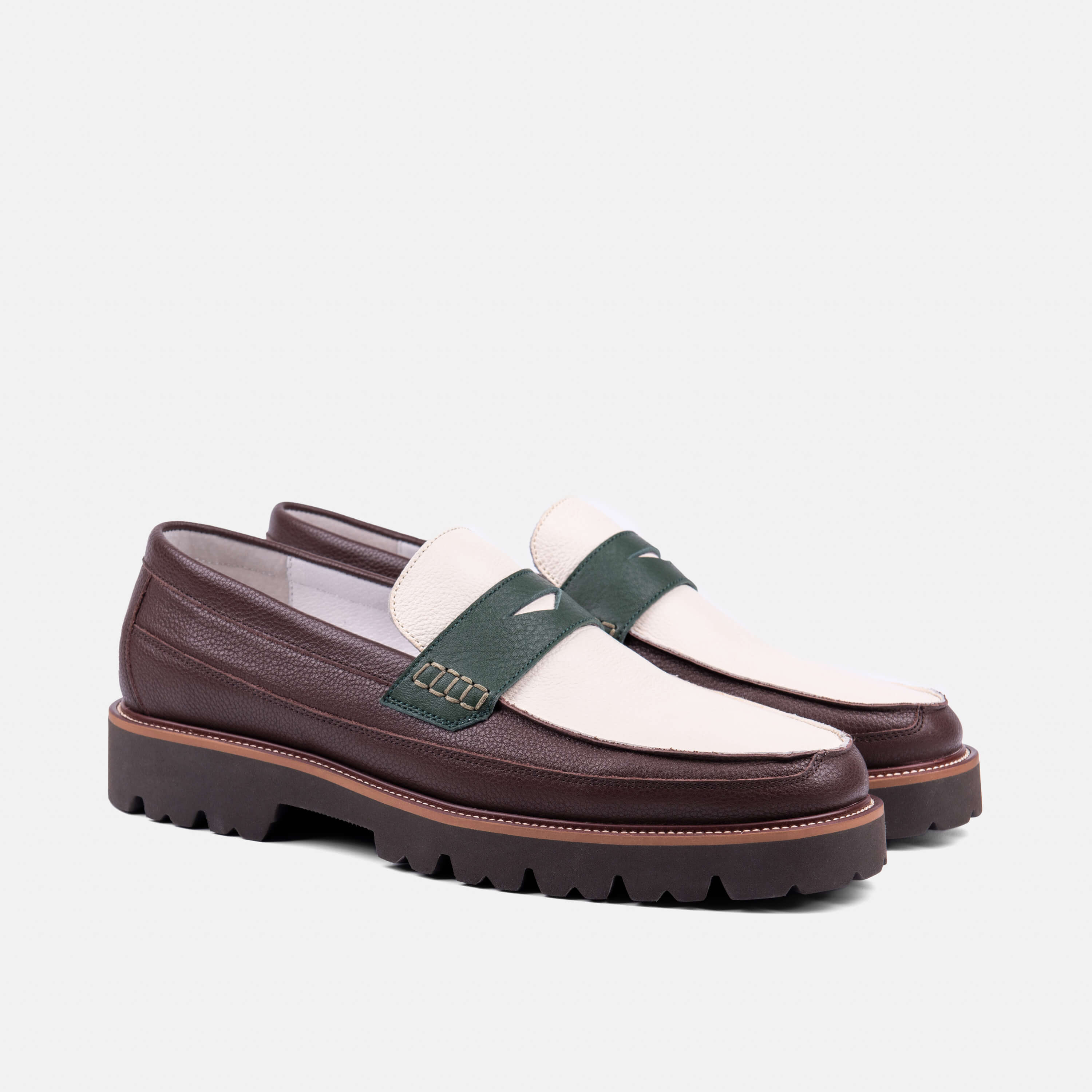 Adler Chocolate Leather Penny Loafers