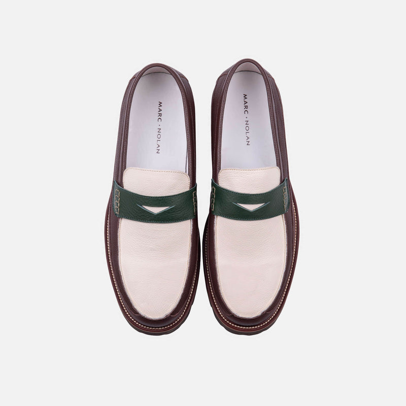 Adler Dark Green Patent Leather Penny Loafers - Leather - Size: 16 by Marc Nolan