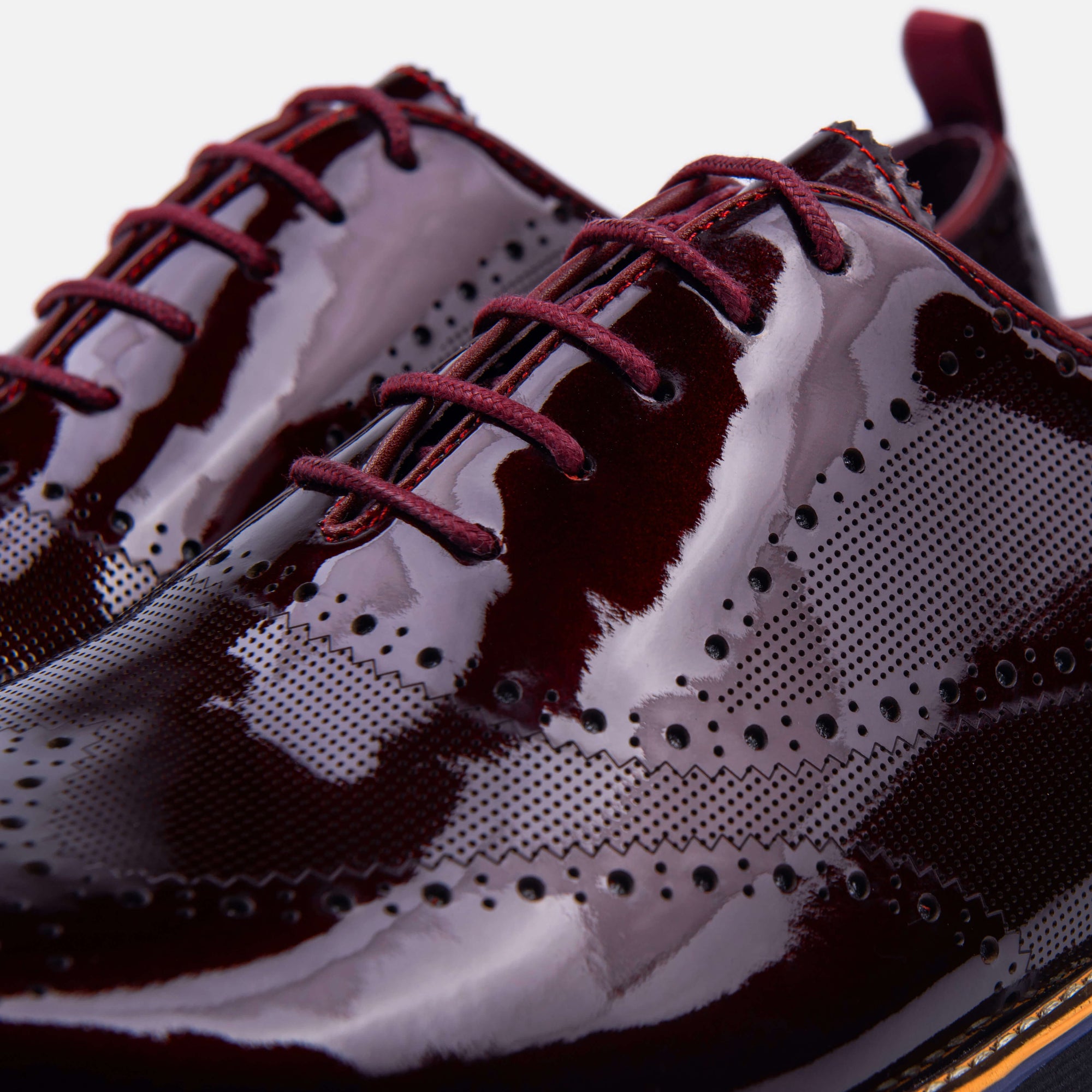 Burgundy Patent Leather Sneakers