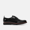 Oscar Black Patent Leather Wholecut Brogue Sneakers
