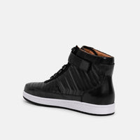 Yesler Black Leather High Top Sneakers