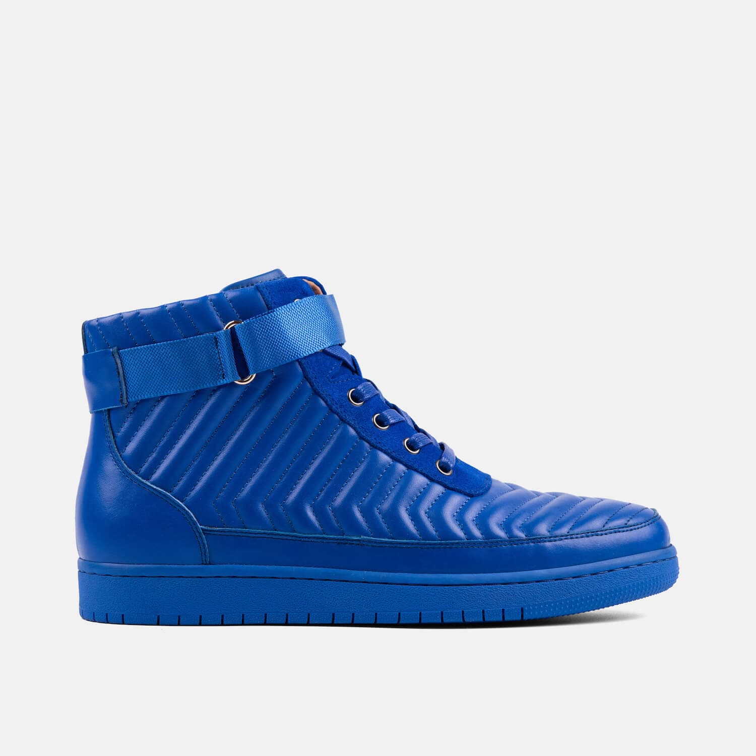 Yesler Brilliant Blue Leather High Top Sneakers