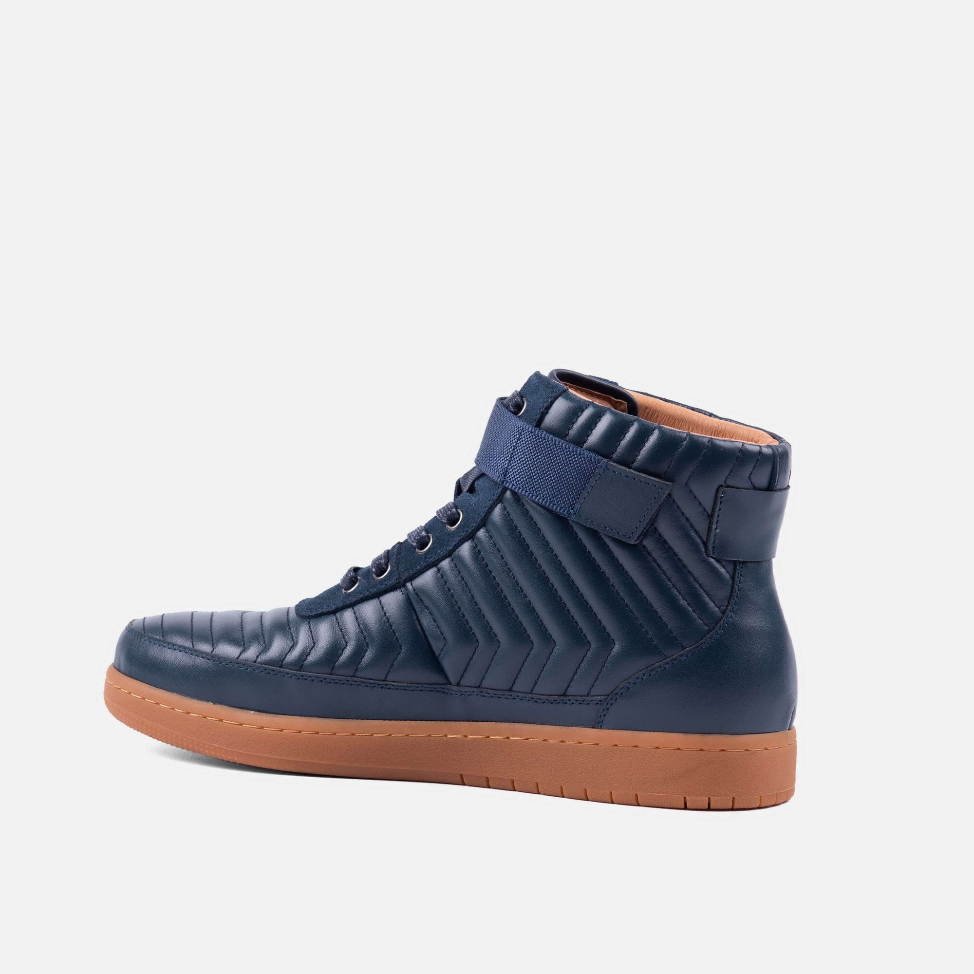 Yesler Midnight Blue Leather High Top Sneakers - Marc Nolan