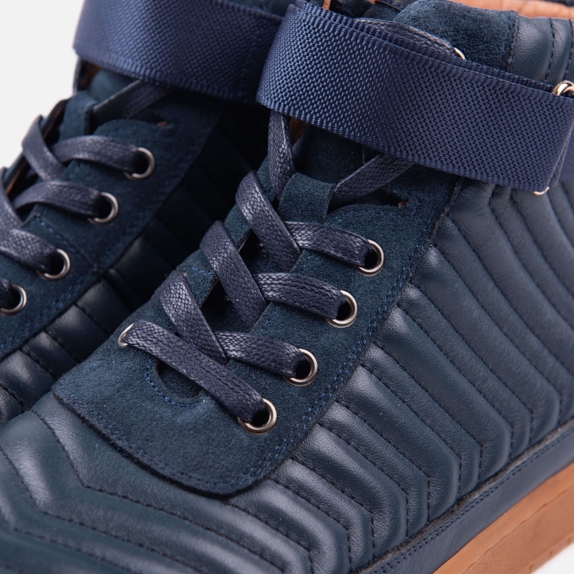 High Top Yesler Blue Midnight Nolan Marc Leather - Sneakers